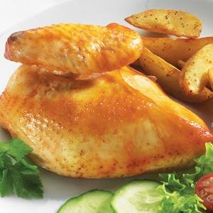 Cooked Quarter Chicken *Breast* George Morris Blue 4x8