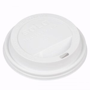 Domed 8oz PP Plastic White Lids 1x1000
